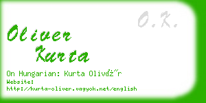 oliver kurta business card